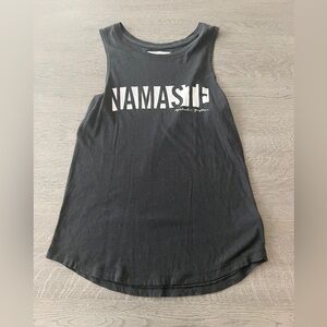 Spiritual Gangster Black Namaste Tank Top Size S